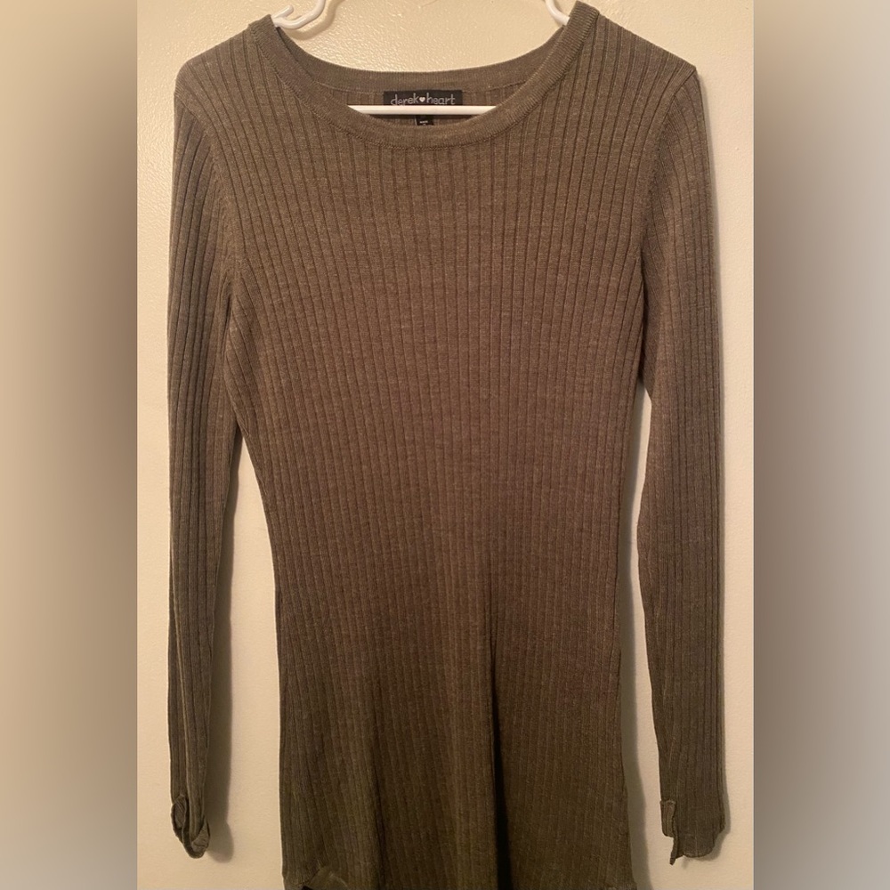 Navy Green Sweater Dress